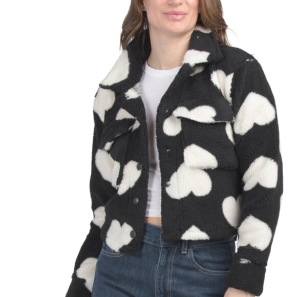 ALMOST FAMOUS Heart Printed Jacket - Picture 1 of 2